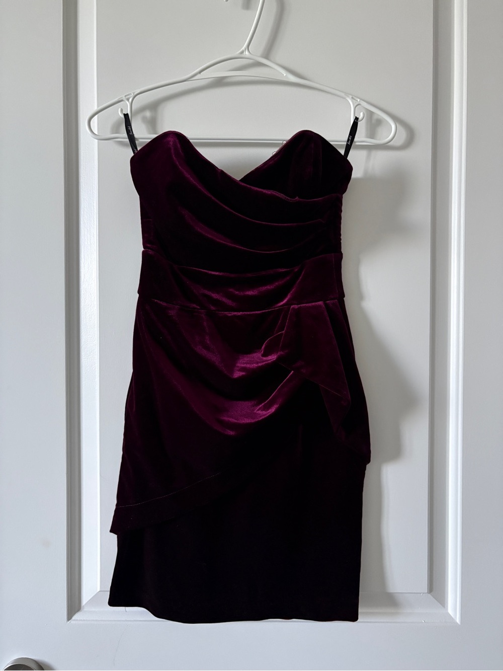 Bardot Velvet Mini Dress in Plum